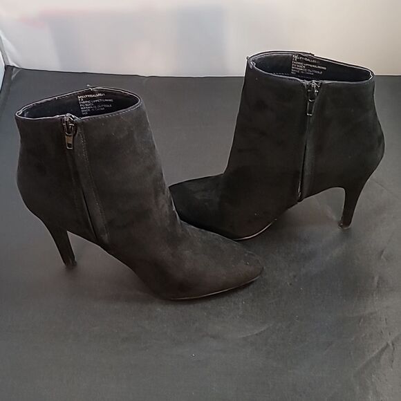 STEVE MADDEN SALLYY/SALL STILETTOS ZIP CLOSURE POINTE TOE WOMENS SUEDE BOOTIE - Picture 6 of 15